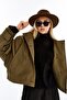 Bat Sleeve Pocket Detachable Hood Lined Trench Coat - 4