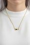 I Love You Written in 100 Languages Love Model Gold Color Stainless Steel Women's Necklace - 4