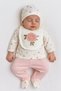 100% Cotton Newborn Baby Girl 4 Piece Hospital Discharge Set