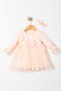 Baby Girl Religious Ceremony Dress with Lace and Bandana - 3
