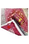 Embroidered Prayer Mat Set with Beads and Storage Box, Red - 2