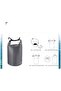 10L Grey Single-Strap Waterproof Outdoor Sport PVC Bag - 3