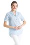 Short Sleeve Shiled Cloth Acacia Summer Blouse Ice Blue Bmv - 5