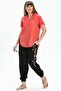 Short Sleeve Shile Cloth Acacia Summer Blouse Coral Mrcn - 4