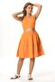 Summer Muslin Bustier with Goose Tie Detail Orange Trnc - 5