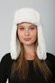 Ecru Faux Fur Women's Hat with Headphones - 7