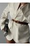 Square Antique Buckle Bridged Women's Belt, Trouser Belt, Coat Belt, Dress Belt - 6