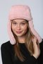 Pink Faux Fur Women's Hat with Headphones - 8