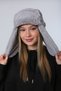 Gray Faux Fur Women's Hat with Headphones - 4