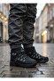 Nha 5095 Fur-Lined Elastic Velcro Anti-Slip Black Children's Boots