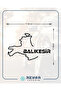 Konya Map Car Sticker 17X17 cm Black - 2