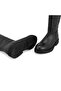 Women's Black Leather Boots - 8