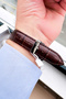 Original Brown Genuine Leather Cord Men Wristwatch 3 Atm Water Resistant Hme2039C1 - 5