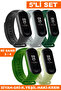 مجموعة أسلاك السيليكون المتوافقة مع Xiaomi Mi Band 3/4 مكونة من 5 قطع MI3