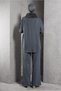 Fur Detail Pants Suit 45086 - 3