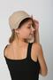 Beige Faux Leather Cap Women's Hat - 6