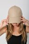 Beige Faux Leather Cap Women's Hat - 8