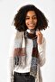 Brown Thick Boucle Women's Shawl Scarf 44x195 cm - 4