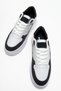 Laced men's sports shoes white black - 5