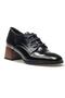 D24Ka-35 Daily Black Patent Leather Women's Shoes
