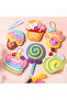 Cute Dessert Cake DIY Sewing Kit - 6-Piece Wallet Charm Craft Set | Creative Handmade Gift for Gi... - 2