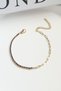 Women's Steel Bracelet Thin Waterway Ellipse Mix Chain Bracelet