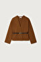 Leather Belted Cardigan Jacket - 5