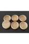 6 Pieces Bamboo Snack Bowl Bamboo Nut Plate - Round Snack Bowl - 4