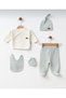 Newborn Girl - Boy Baby Hospital Discharge Set 5 Pieces 100% Cotton Waffle Fabric - 3
