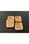 4 Pieces Bamboo Snack Bowl Bamboo Nut Plate - Square Snack Bowl - 5