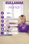 65 cm Pilates Ball and Pump Set |   Suitable for Height 155-170 cm Durable Anti-Slip Purple - 7