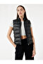 Sleeveless Stand Collar Pockets Water Repellent Zipper Puffer Vest