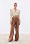 Belted Casual Trousers - Camel - 4