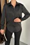 Women's Shirt Satin Long Sleeve Off Shoulder Button up Stylish Shirt - 6