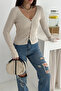 Women's Button Detailed Fit Knitwear Blouse – Elegant & Modern Style - 3