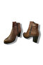 Zipped Thick Heel Brown Genuine Leather Women's Boots - 2
