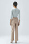 White Cross Neck Long Sleeve Women's Blouse Caroline - 3