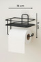 Adhesive Refillable Toilet Paper Holder Wc Paper Holder Strap Matte Black - 3