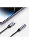 Adaptor iPhone Lightning - Mini Jack 3.5mm - Negru - 3