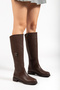 Women's Boots with Metal Accessory Detail - 3