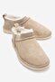 Novelle Beige Suede Genuine Leather Shearling Women's Ankle Boots