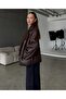 Laminated Buttoned Plush Coat - 2