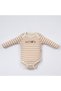 Deer Printed Horizontal Striped Baby Boy Triple Badi - 2