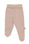 Organic Waffle Suede Pants with Socks (Organic Cute Bear) Pink