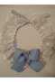 Handmade Cat and Small Dog Collar Leash with Blue Ribbon