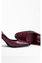 Burgundy Patent Leather Shoes Heeled Casual Shoes Comfortable Heeled Shoes - 7