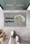 سجادة باب أمامية مطبوعة رقميًا من Olive Tree Greek Welcome - 70x45 سم - 2