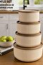 12-Piece Stylish Multi-Cream Coffee Storage Container and Breakfast Serving Tray - 4