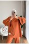 Women's Spanish Trouser Design Two-Piece Set - Orange - 3
