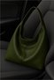 Women's Casual Soft Textured Large Khaki Green Shoulder and Tote Bag